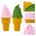 thumbnail image 3 of MasteelfCA 2Pcs Lifelike Ice Cream Modeling Figurine Lovely Ice Cream Cone Prop Fake Ice Cream Display Prop, 3 of 8