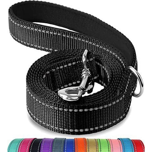 Jinswick Reflective Dog Leash Dog Training Leash Nylon Braided 4ft 5ft 6ft Heavy Duty with D for Large and Medium Dogs Comfortable for Running Training