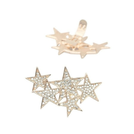 

1pcs Accessories Rhinestone Wedding High Heel Five-Pointed Star Charm Buckle Shiny Clips Shoe Decorations Clip GOLD