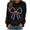 #131-Black, variant on Craaazy Mardi Gras Clothing for Women Round Neck Long Sleeve Carnival Shirts Gifts