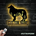 thumbnail image 5 of Craftnamesign Custom FLoral Collies Metal Wall Art LED Light, Personalized Dog Lover Name Sign, 5 of 5