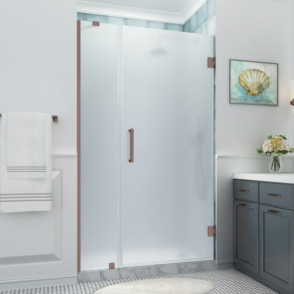 Aston Sdr965fruw-443080 Belmore Xl 80" High X 44" Wide Hinged Frameless Shower Door -