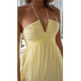 thumbnail image 3 of Robe Longue Y2k pour Femmes Bretelles Spaghetti Col en V Robe Maxi Ligne A Dos Nu Vacances Anniversaire Plage Robe d'Été, 3 of 4