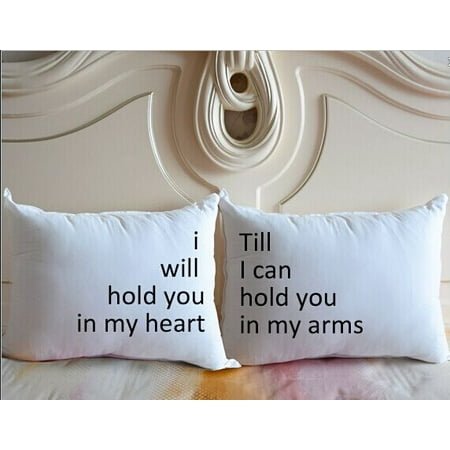 Wendana Personalized Wedding Pillowcase Custom Quote Pillow Wendana Personalized Wedding Pillowcase Custom Quote Pillow Covers I Will Hold You In