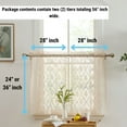 thumbnail image 2 of THD Bella Floral Sheer Rod Pocket Kitchen Cafe Tier Panels 28 inches wide per panel - Set of 2, 2 of 6