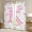 Pink White K, variant on jejeloiu Letter A Monogrammed Black Out Curtains,Cute Bow Flower Curtains Pack of 2 (42x63 Each),Pink White Bowtie Bedroom Curtains For Child,Microfiber Room Decorative