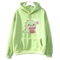 thumbnail image 2 of Sudaderas con capucha de dinosaurio de té Boba Kawaii para mujeres y hombres, sudadera informal, ropa de lana de invierno, Jersey estético coreano de manga larga, 2 of 5