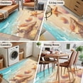 thumbnail image 5 of Summer Beach Area Rugs 4'x6', Washable Small Throw Rugs for Office Bathroom, Coastal Ocean Waves Sandy Conch Starfish Indoor Outdoor Rug Non-Slip Low Pile Carpet Runner Reversible Floor Mats, 5 of 8