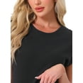 thumbnail image 5 of DARING DIVA Cap Sleeve Pajamas Shorts 2 Pieces Soft Loungewear Sets XS Black, 5 of 6