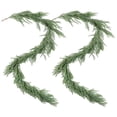 thumbnail image 5 of 2 Pcs 6ft Artificial Pine Garlands - Real Touch Pine Garland Set | Plastic Norfolk Pine Garland with Hanging Loops | Winter Pine Greenery Christmas Decoration for Mantel, Doorway, Wall Decor, 5 of 6