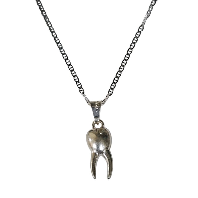 COLLAR DE MUELA DENTISTA DE PLATA LIMERENCE