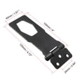 thumbnail image 4 of Cerraduras de Haspe de 4" de Unique Bargains, Cerradura de Perilla de Aleación de Zinc con Tornillos, Color Negro, Paquete de 2, 4 of 6