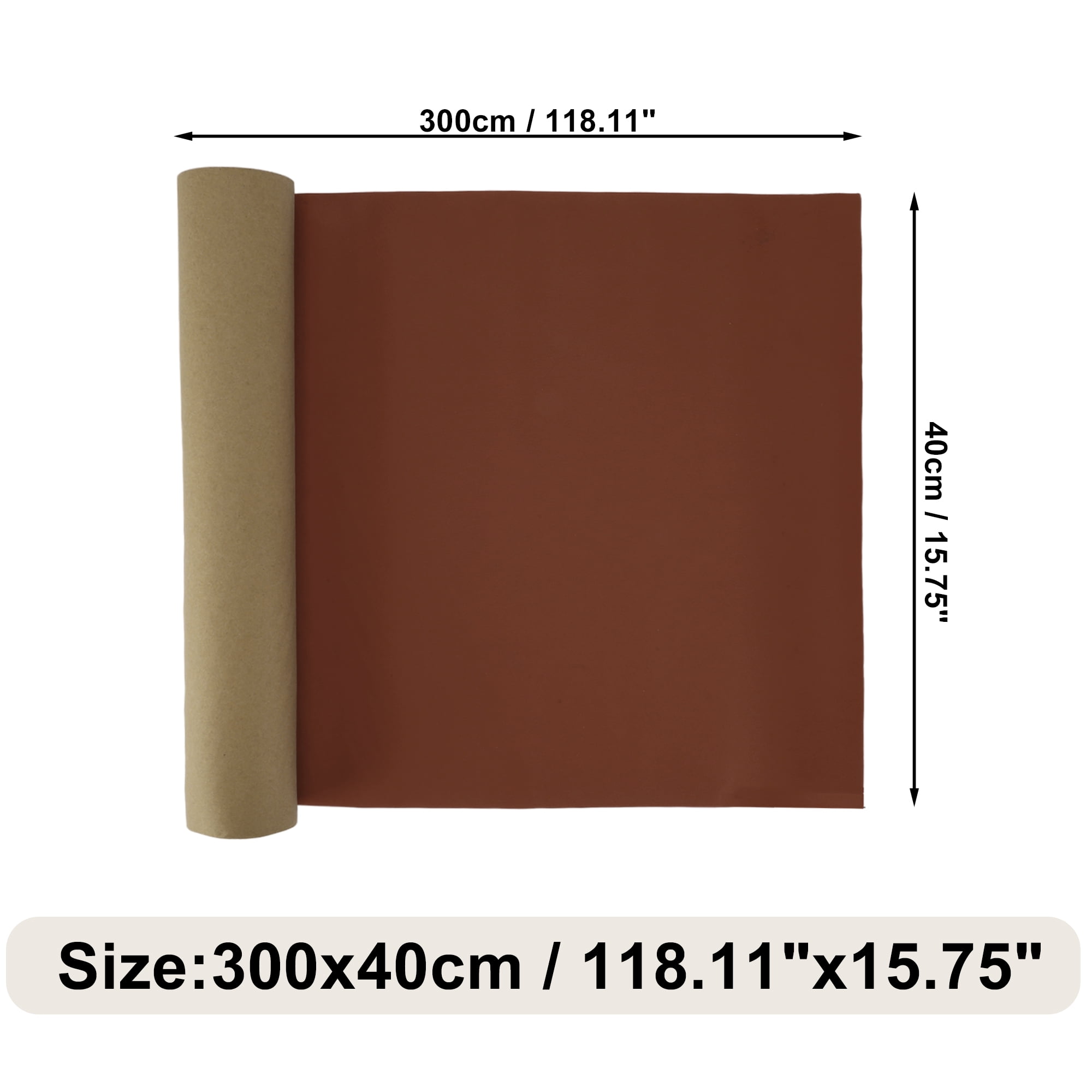 Unique Bargains Leather Repair Patch Tape, Self Adhesive Leather Repair for Furniture Couch Sofa Car Seats Office Chair Brown 118.11"x15.75"