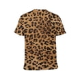 thumbnail image 2 of LAOLIUSN Men's Leopard Print Casual Short Sleeve T-Shirt, S-4XL, 2 of 7