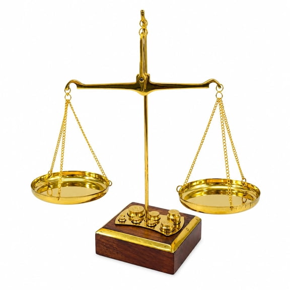 Brass Traditional Weight Scale Balance tarazu showpiece Brass Justice Weighing Scale Decoration Divine Item Jewellery with Complete Weight Scale