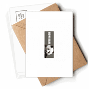 Threatening Panda Art Deco Fashion Postcards Envelopes Blank Note Cards Mailing