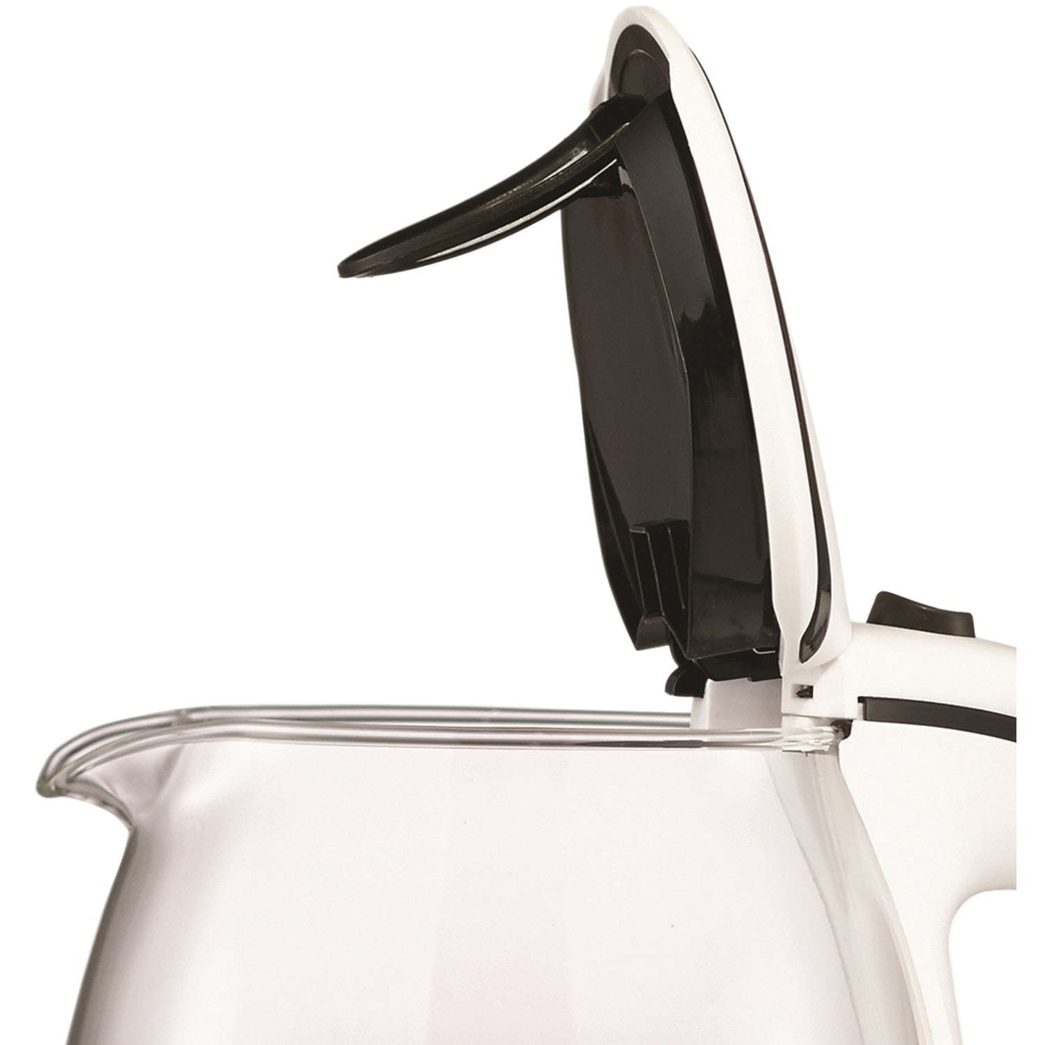 Brentwood 1,100-Watt 1.8-Qt. 7-Cup Cordless Tempered-Glass Electric Kettle with Auto Shut-off, White
