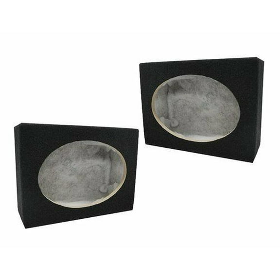 Absolute 2SQ6X9 Pair 6 x 9 Inches Square Speaker Box with Speaker Terminal
