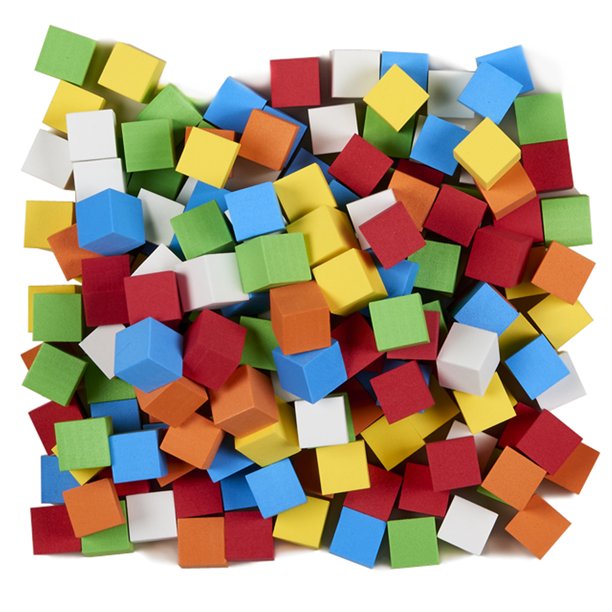 Koplow Games Foam Blank Dice, Assorted Color, 16mm, Bag of 200