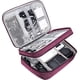 thumbnail image 1 of Organizador electrónico de viaje de doble capa (violeta), bolsa organizadora de cables impermeable, utilizada para accesorios electrónicos, cabina grande a prueba de golpes de doble capa, 1 of 5