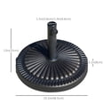 thumbnail image 3 of Outsunny Base de Parapluie Ronde Φ19,1 Pouces, Support en Résine de 31,5 Lb, 3 of 10