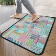 thumbnail image 4 of Multicolor Cartoon Geometric and Striped Pattern Door Rugs,Washable Non Slip Door Mats Indoor,Decorative Door Mats,Entry Mat Indoor for Entrance,Bedroom,Kitchen,Bathroom,30"x17", 4 of 6