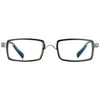 Elton John Pop Specs Reading Glasses - Black/Crystal Bullet 1.25, Rectangle Frame