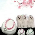 thumbnail image 3 of HEVIRGO Beauté Strass Faux Perle Amour Coeur Pendentif Chiot Chien Collier Collier Collier, Bleu S, 3 of 10