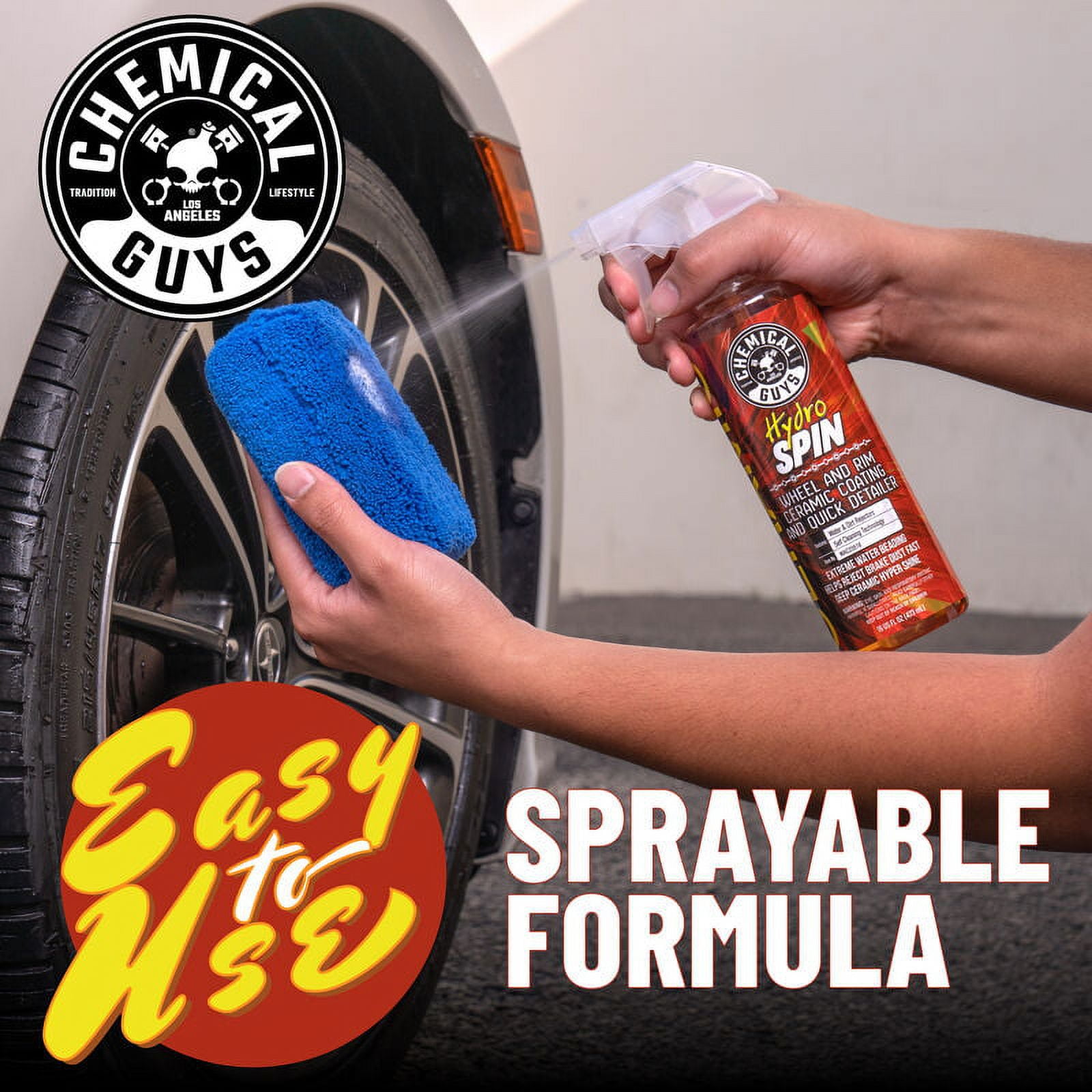 (2 pack) Chemical Guys HydroSpin Wheel & Rim Ceramic Coating and Quick Detailer (16 oz)