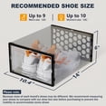 thumbnail image 4 of RIOUSERY Shoe Boxes Set of 6, Black Frame Clear Plastic Stackable Shoe Storage Organizer for Closet Entryway, Shoe Containers with lids, 4 of 8