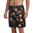 thumbnail image 2 of Salouo Elegant Golden Blue Ornaments Pattern Swim Trunks for Men,Men's Hawaiian Bathing Suit Swimsuits Quick Dry Swimming Board Shorts Beach Shorts with Pockets-3X-Large, 2 of 6