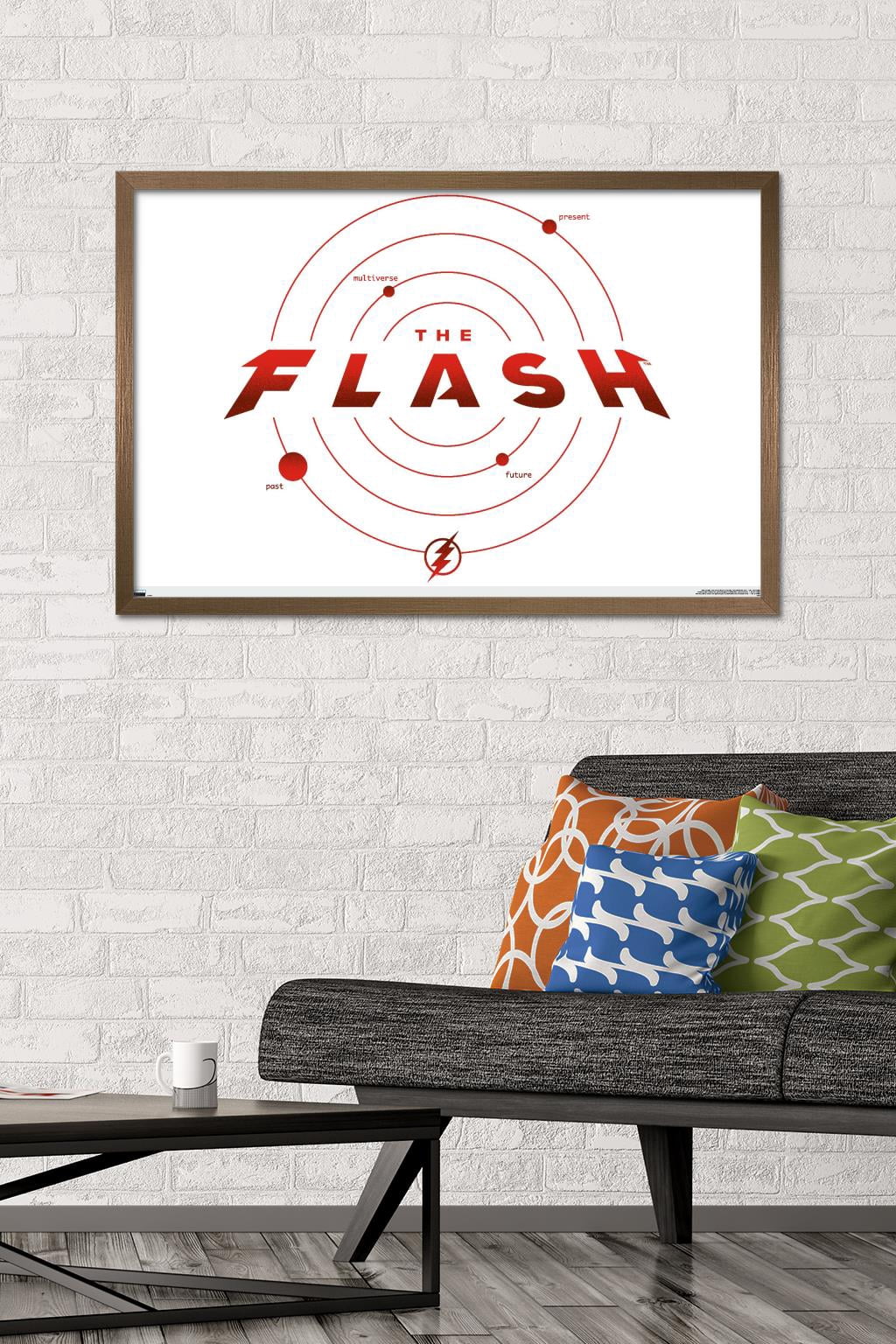 DC Comics Movie The Flash - The Timeline Wall Poster, 22.375" x 34" Framed