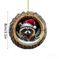 thumbnail image 3 of LanSuare Animal Ornaments for Christmas Tree, 3.1" 2D Acrylic Forest Animal Christmas Ornaments, Little Animals Christmas Hanging Ornament, Gift for Animal Lovers (Raccoon), 3 of 8