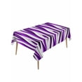 thumbnail image 2 of Purple White Moire Tablecloth Rectangle Table Cloth 60x120, Waterproof Outdoor Table Cloth Covers Decorative Table Protector, Modern Abstract Art Washable Table Cover for Kitchen Dinning Party, 2 of 8