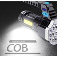 thumbnail image 3 of Linterna LED recargable súper brillante con mango 4 modos para acampar, cazar, caminar (negro),, 3 of 5