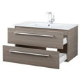 thumbnail image 4 of Cutler Kitchen and Bath Silhouette 36" Wood/Marble Bathroom Vanity in Aria Oak, 4 of 6