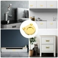thumbnail image 6 of Uxcell 5 Pack Flush Pull Handle, 1.38 Inch Hidden Recessed Furniture Grip Ring Pull, Gold, 6 of 6