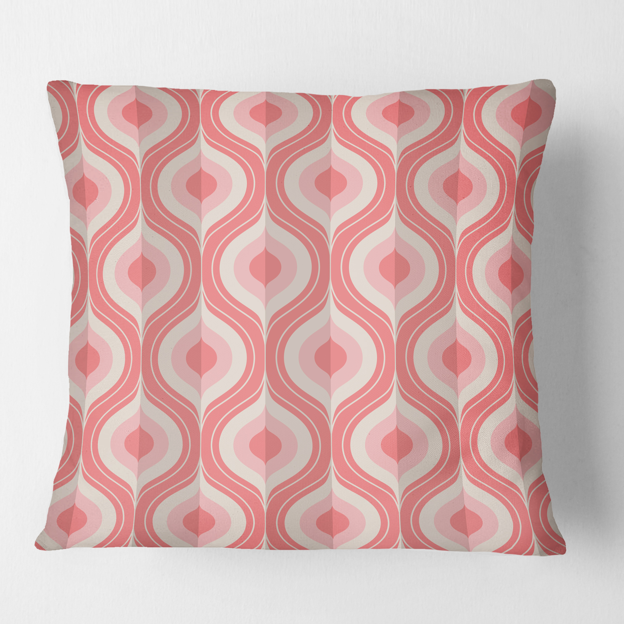 Designart Retro Drop Design I' Mid-Century Modern Throw Pillow - 16x16
