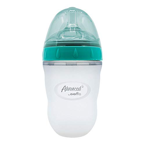 Evenflo, Advanced By Biberón Soft & Natural, Silicón, Baby Boys, Teal, 1 Unidad Paquete De Evenflo NA