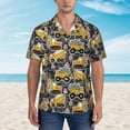 thumbnail image 3 of Qekee Excavator At Work print Hawaiian Shirt for Men Short Sleeve Button Down Shirts Beach Tropical Casual Shirts, 3 of 9