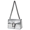 thumbnail image 1 of Bolso de noche con estampado de serpiente DEEPMEOW plateado, 1 of 7