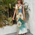 thumbnail image 3 of Watercolor Dandelion Vestido Sin Mangas Para Mujer, Traje De, Ropa De Cumpleaños, Verano, 3 of 5