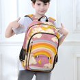 thumbnail image 6 of FORMRS School Backpack 17" Student Travel Bag with Laptop Compartment, Purple Retro Rainbow, 6 of 7