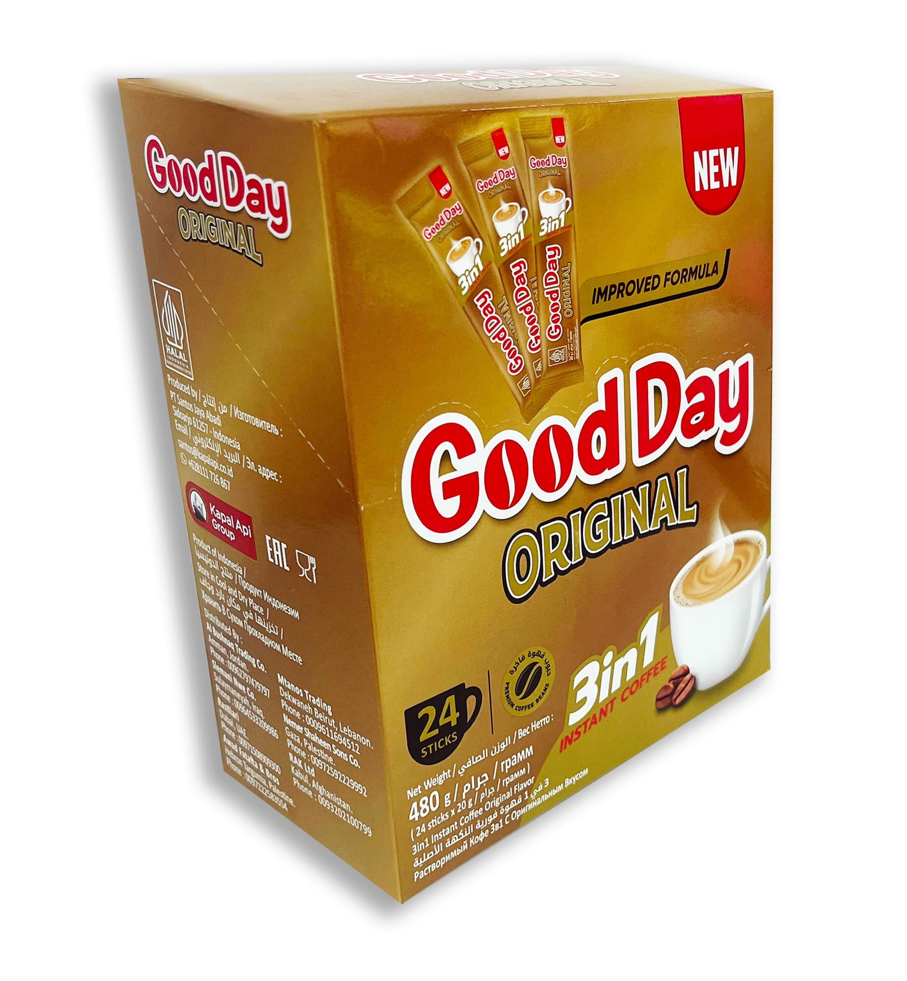 Good Day Mocacinno 3in1 Instant Coffee 24 Sticks 480 g - Walmart.com