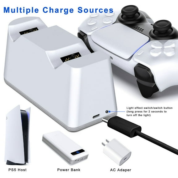 Cocobaby PS5 Controller Charger Station Playstation 5 Dualsense Charging Station Dock