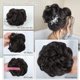thumbnail image 5 of Pieza de pelo de moño desordenado para mujer, moño de pelo ondulado y rizado con clip en garra (negro natural), 5 of 5