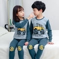 thumbnail image 1 of Conjuntos de pijamas navideños para niños, de 2 piezas ropa de dormir, ropa interior de algodón, Tops y pantalones, 1 of 4