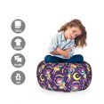 thumbnail image 2 of Fantasy Storage Toy Bag Chair, Colorful Nighttime Sky Scene with Stars Rainbow Moon and Fairies, Stuffed Animal Organizer Washable Bag, Small Size, Quartz and Multicolor, by Ambesonne, 2 of 3