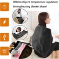 thumbnail image 4 of Kearding Invierno viaje senderismo calefacción chal fiesta banquete niñas calentamiento pañuelo señoras calentador capa Poncho regalo de Suministros térmicos Negro Kearding HA071738-01, 4 of 6