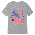 thumbnail image 4 of Luvior Kids 250th Anniversary Graphic Tee – Patriotic Print Short Sleeve Crewneck T-Shirt for Boys and Girls, Lightweight Summer Top Grey 130, 4 of 4